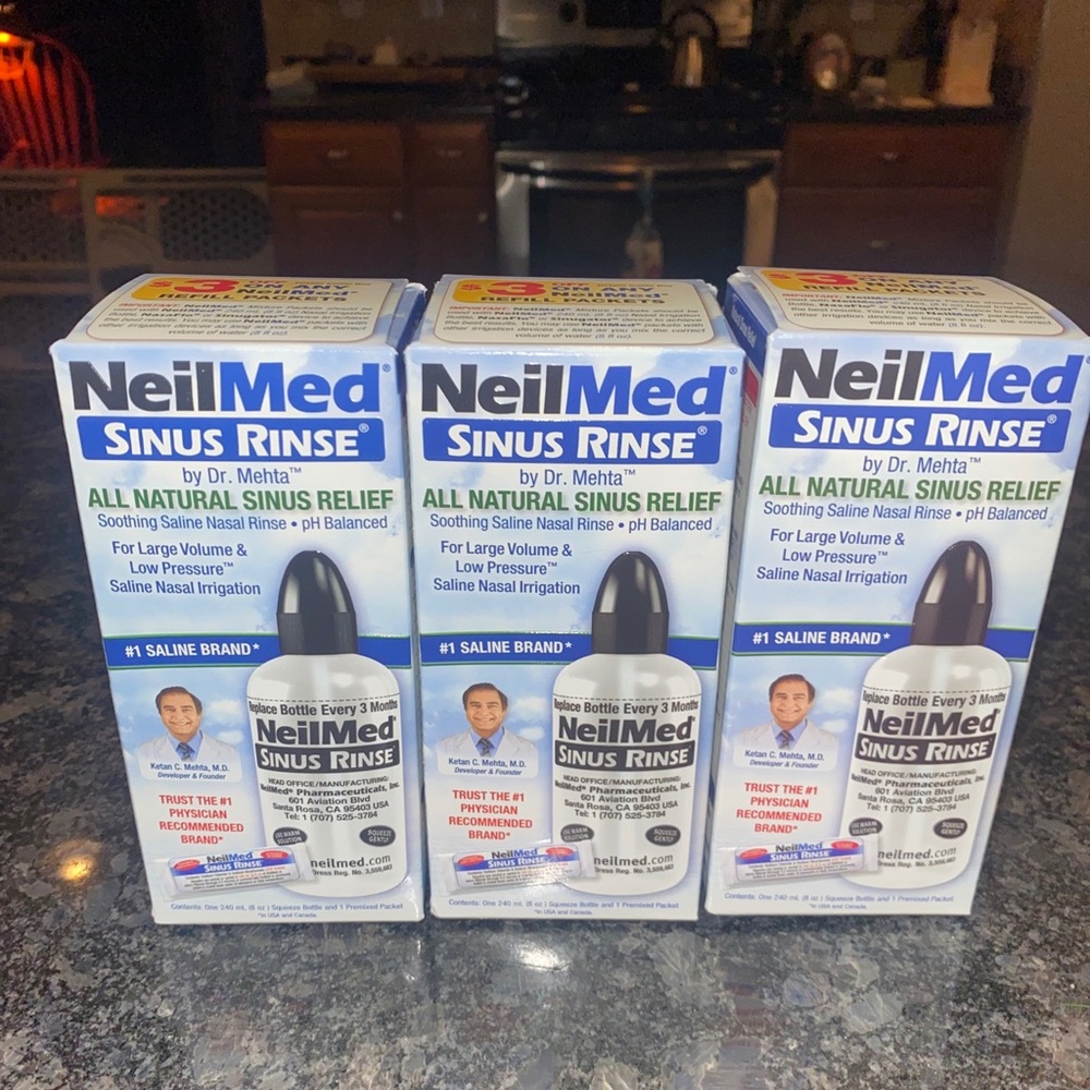 LOT of (3) NeilMed Sinus Rinse Bottle Starter Kit Exp 4/2028 Brand New